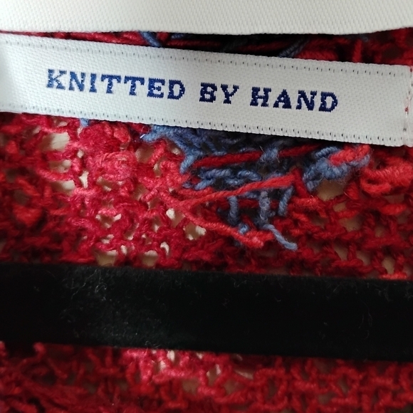 Robert Scott Vintage 90s Hand Knit Sweater Earthy Folk Art Craftcore Size Small - Picture 7 of 8